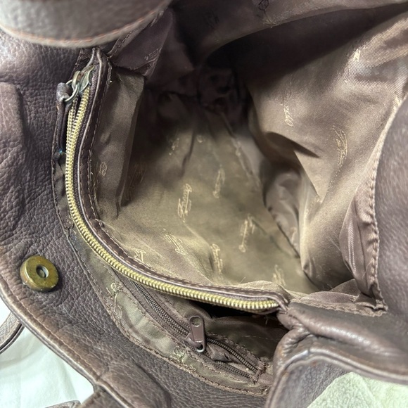 FOSSIL Vintage Brown Leather Shoulder Bag Purse Key Minimalist Neutral Boho - Picture 7 of 16